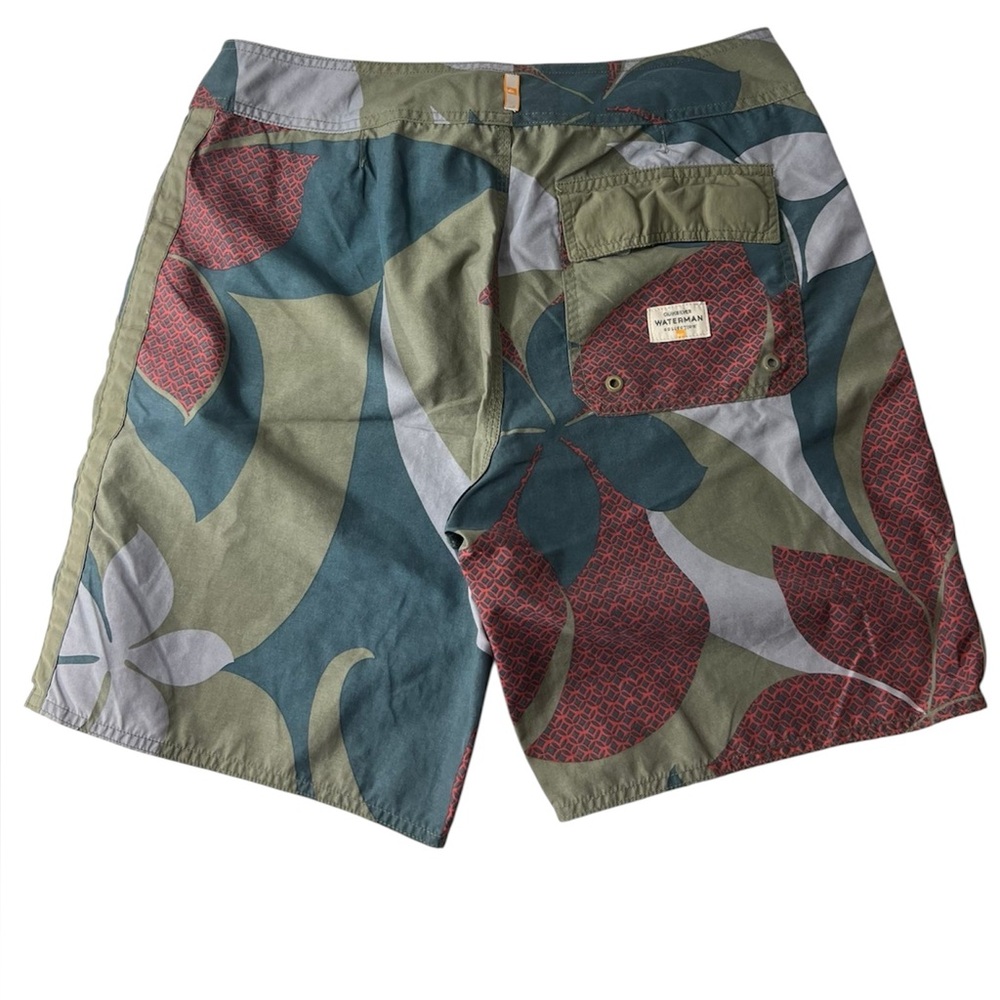 QUIKSILVER Waterman Board Shorts Unlined Swimming Trunk Men's Size 32 Tropical - Picture 2 of 11